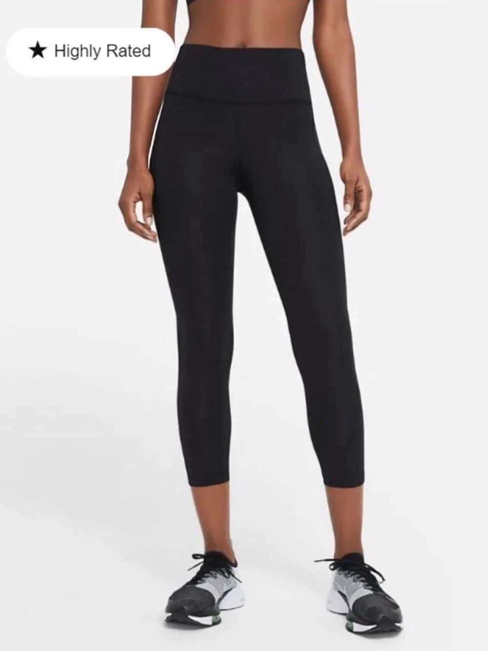 Nike Epic Fast Crop Running Tights Women’s XS Black Dri-FIT Leggings
